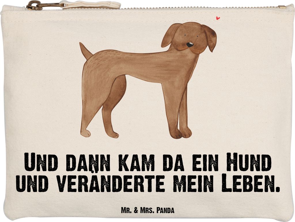 Mr. & Mrs. Panda Mäppchen Hund Dogge Grösse XL Große - Weiß - Geschenk, Etui, Herz, Sprüche, Stoffbeutel, Kulturbeutel, Deutsche, Make-Up Tasc...
