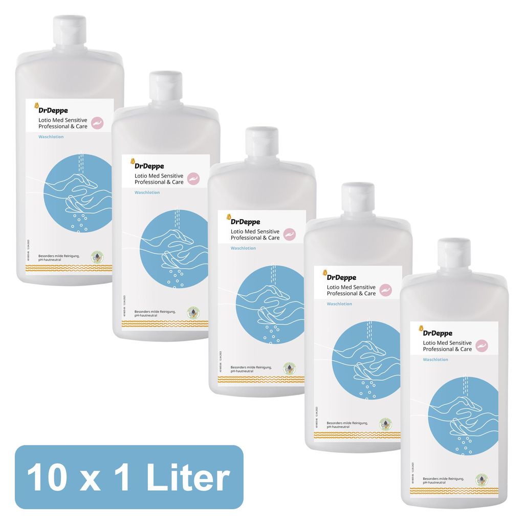 DrDeppe - Lotio Med Sensitive Professional & Care - Waschlotion - 10 x 1 L