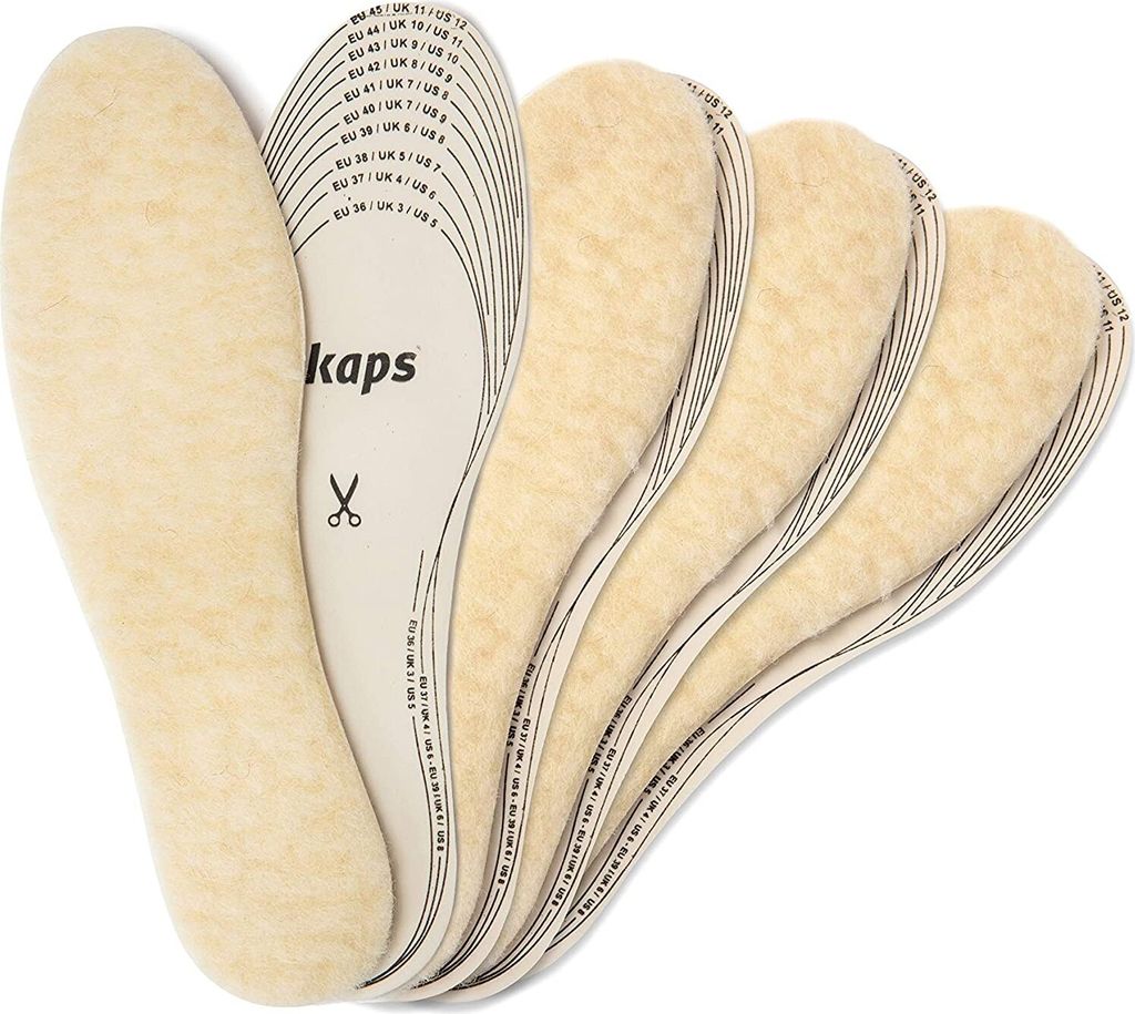 Warme und bequeme Wollschuheinlagen Kaps Wool Set - Größe Produktbild 