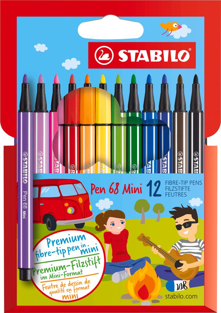 STABILO Premium-Filzstift -  Pen 68 Mini - 12er Pack - 12 Produktbild 