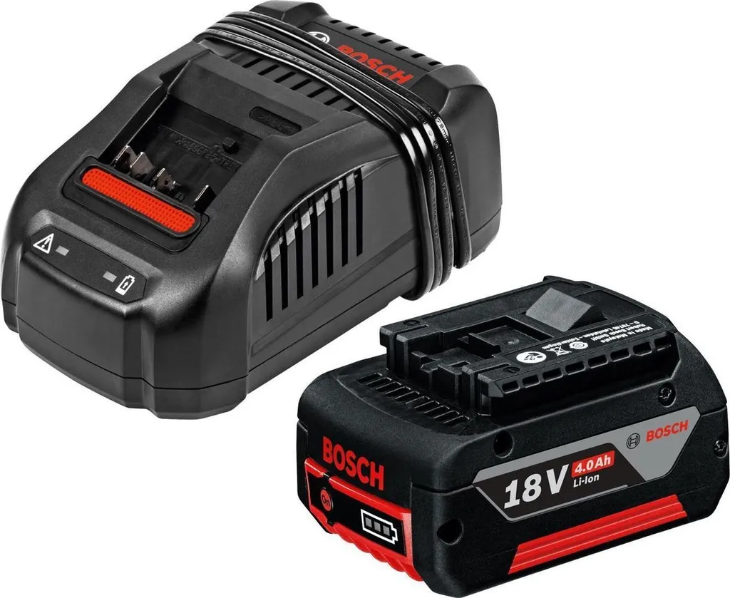 Batterie 18V 4.0Ah et Chargeur Secteur Rapide pour Outillage Bosch