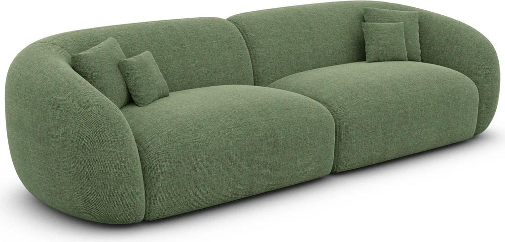 Strukturstoff 4-Sitzer Couch Gaia Grün
