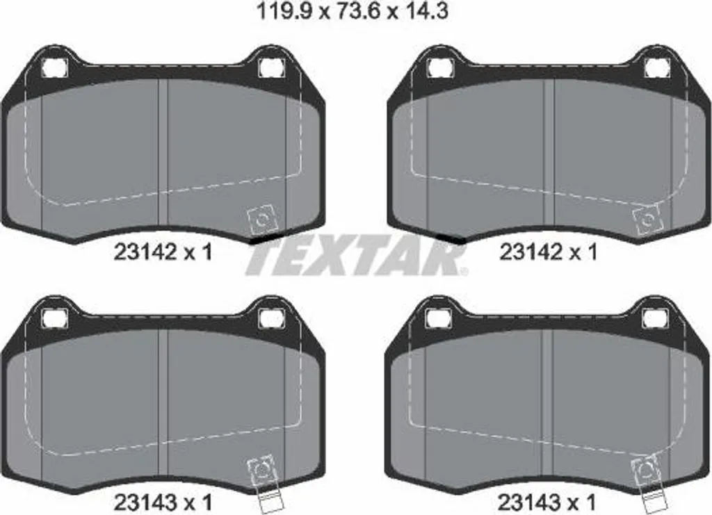 Kit Plaquettes de Frein TEXTAR 2314201 pour Entretien et Sécurité 350 Z