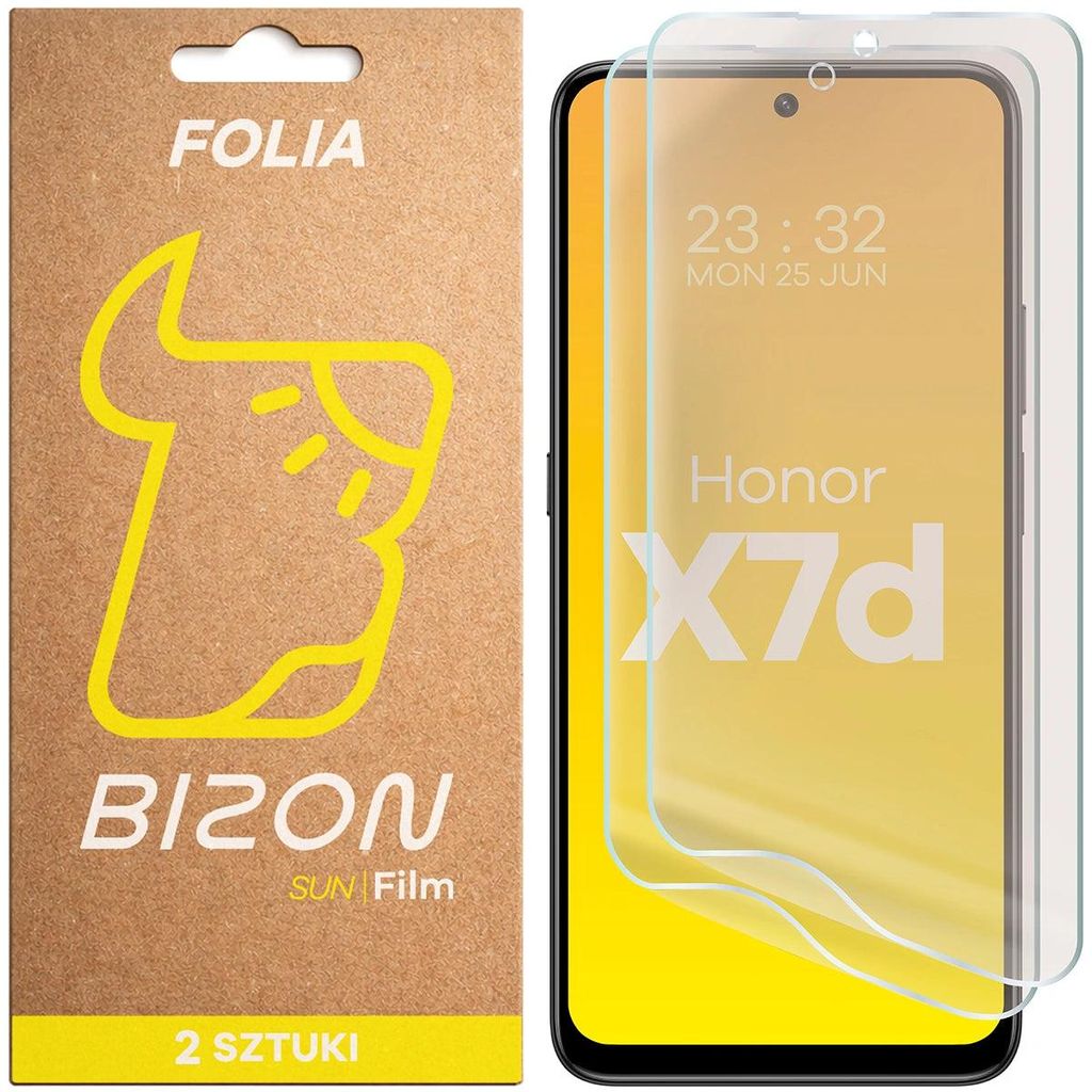 2x Matte Folie für Honor X7d, Bizon Film Sun Duo