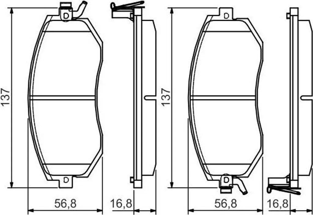 Jeu de plaquettes de frein avant pour Subaru Forester et Impreza 07-21