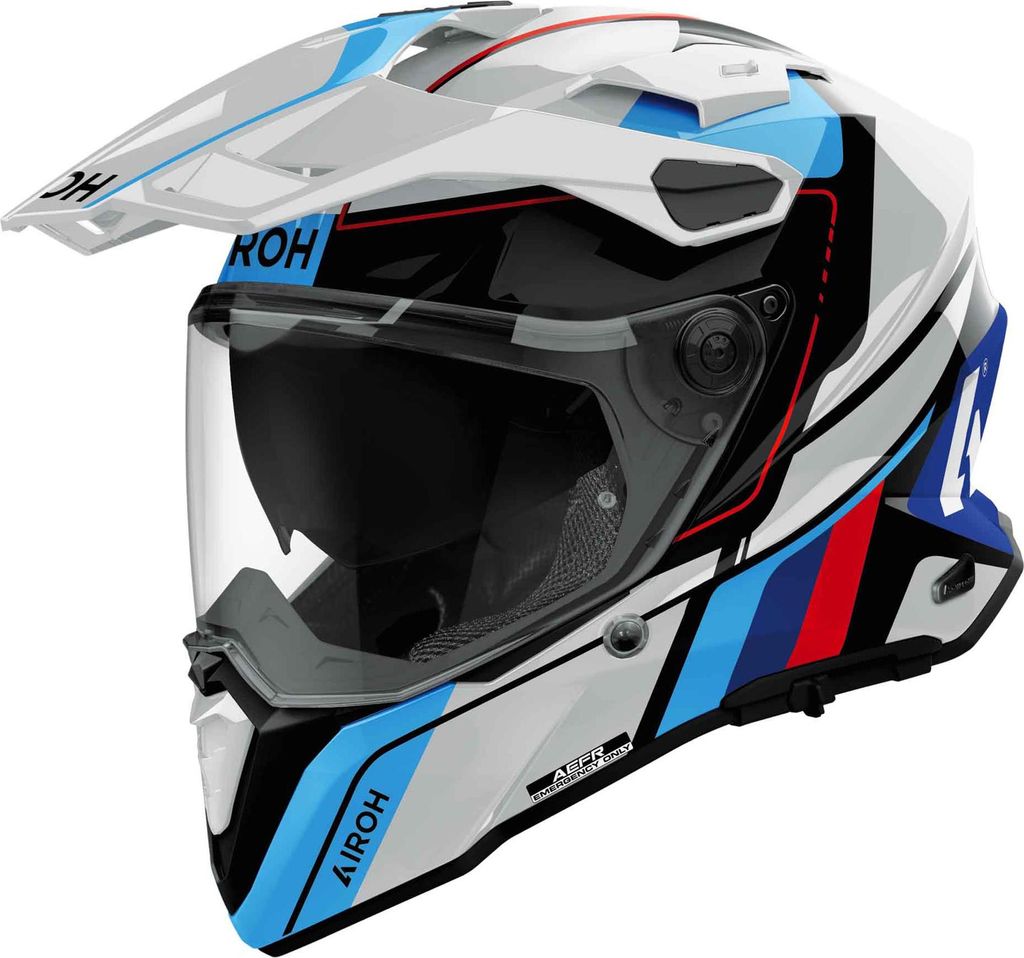 Airoh Commander 2 Skip Motocross Helm, blau/weiß/schwarz/rot, XL (61/62)