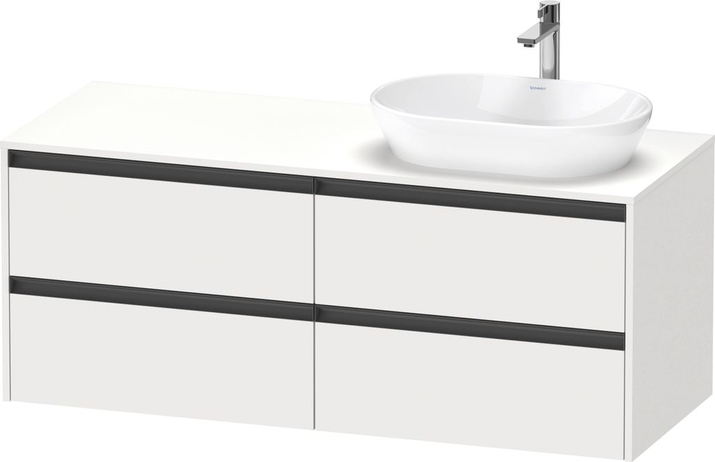 Duravit Ketho.2 Wastafelonderkast 140x55x56,8 cm Mat Wit Produktbild 