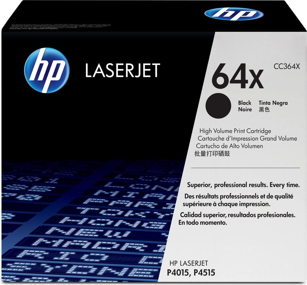 HP 64X High Yield Black Original LaserJet Toner Cartridge, Zdjęcie produktu 