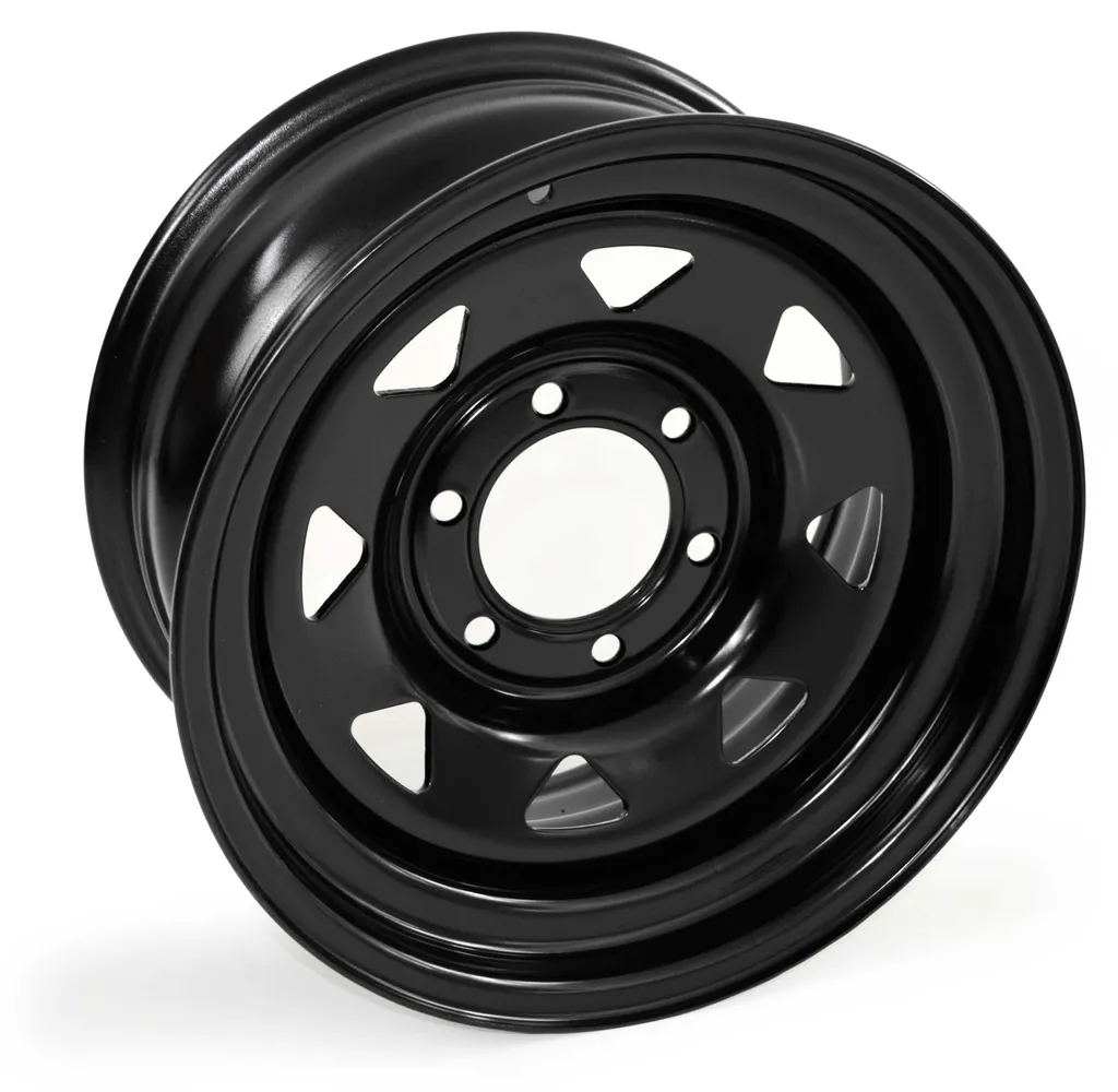 Jante acier renforcée 17x8 entraxe 6x114.3 finition noire anti-corrosion
