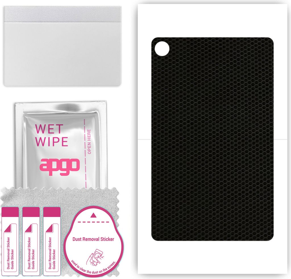 apgo Rückseite Schutzfolie, Skin, kompatibel mit Lenovo Tab M8 (HD), Hinten Displayschutzfolie aus Vinylfolie, kratzfest, einfache Montage - Matrix