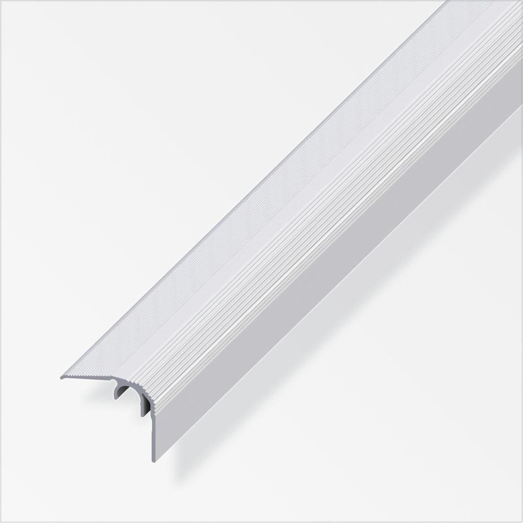 alfer Abschluss-Profil 1 m, 32 x 27 mm Aluminium eloxiert silber