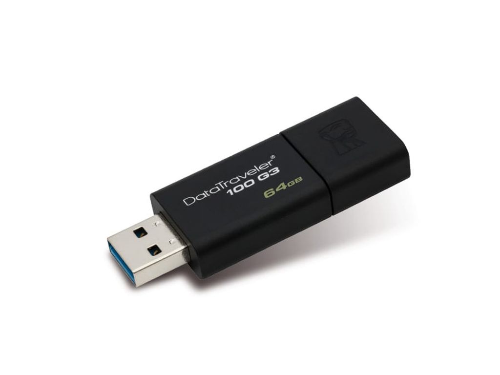 Pamięć USB 3.0 DataTraveler100 3.0 firmy Kingston, 64 GB Zdjęcie produktu 