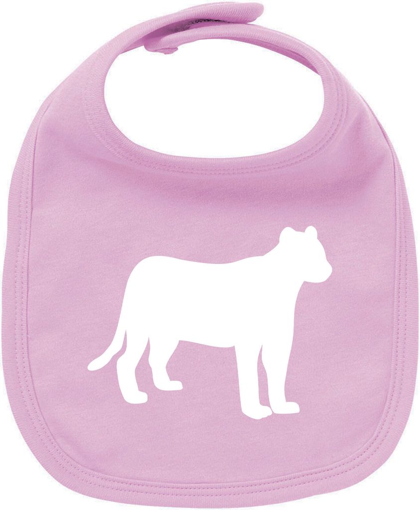 Huuraa Unisex Babylatz Panther Silhouette Geschenk Babypink Baumwolle Panther Mitbringsel