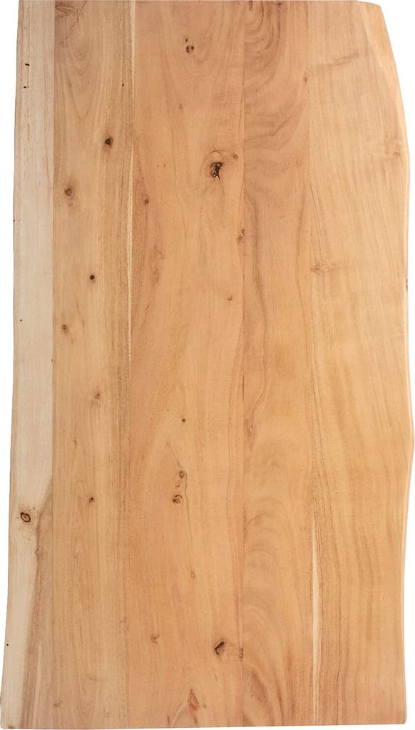 Tischplatte 100x60 cm Toni, Holzplatte Akazienholz massiv + naturfarben + lackiert, Baumkanten-Platte für Heimwerker, Arbeitsplatten, Tische & Fen...