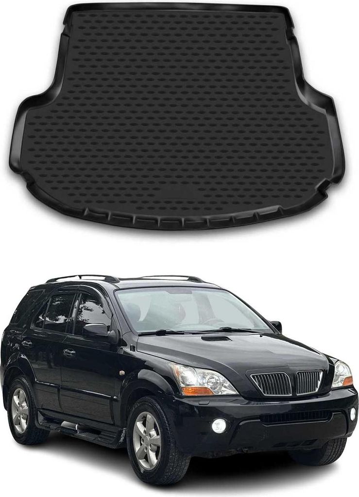 Kofferraummatte Kofferraumwanne für Kia Sorento 2011-2014 Gummi TPE Schwarz