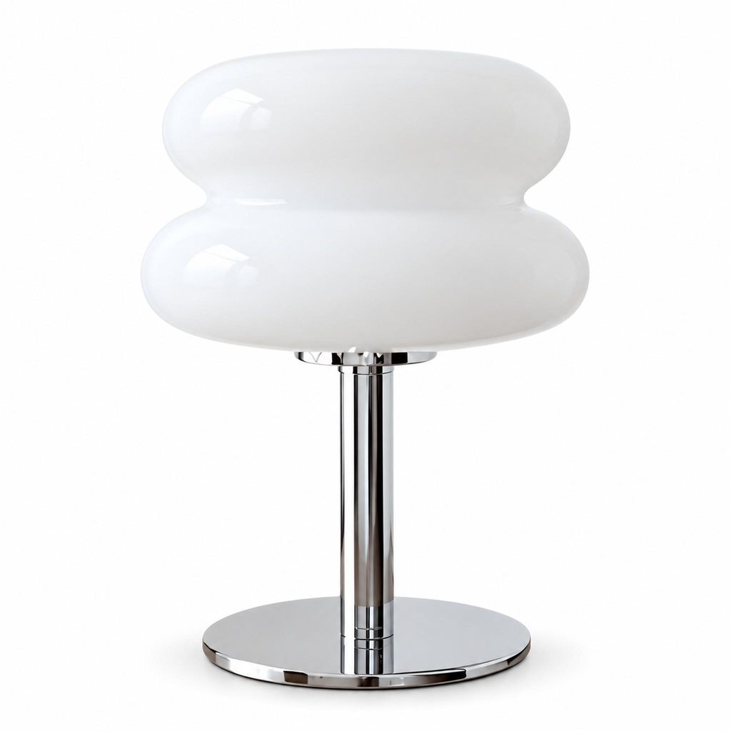 Glas Tischlampe im Retro-Design – LED Nachttischlampe Produktbild 