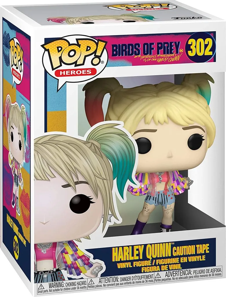 Birds of Prey Harley Quinn Caution Tape 302 Funko Pop Figurine Vinyle