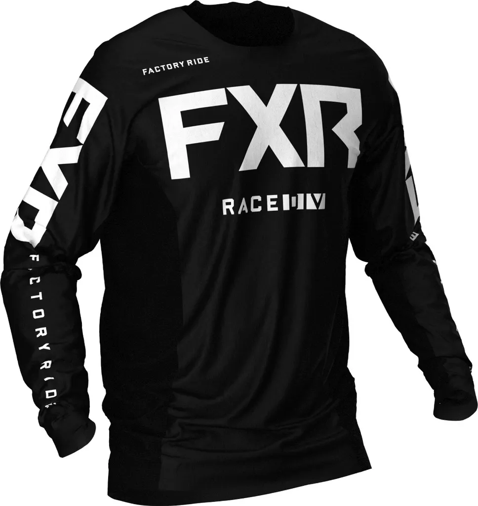 Maillot de Pilote Motocross FXR Podium XS Noir Blanc - Confort et Ventilation
