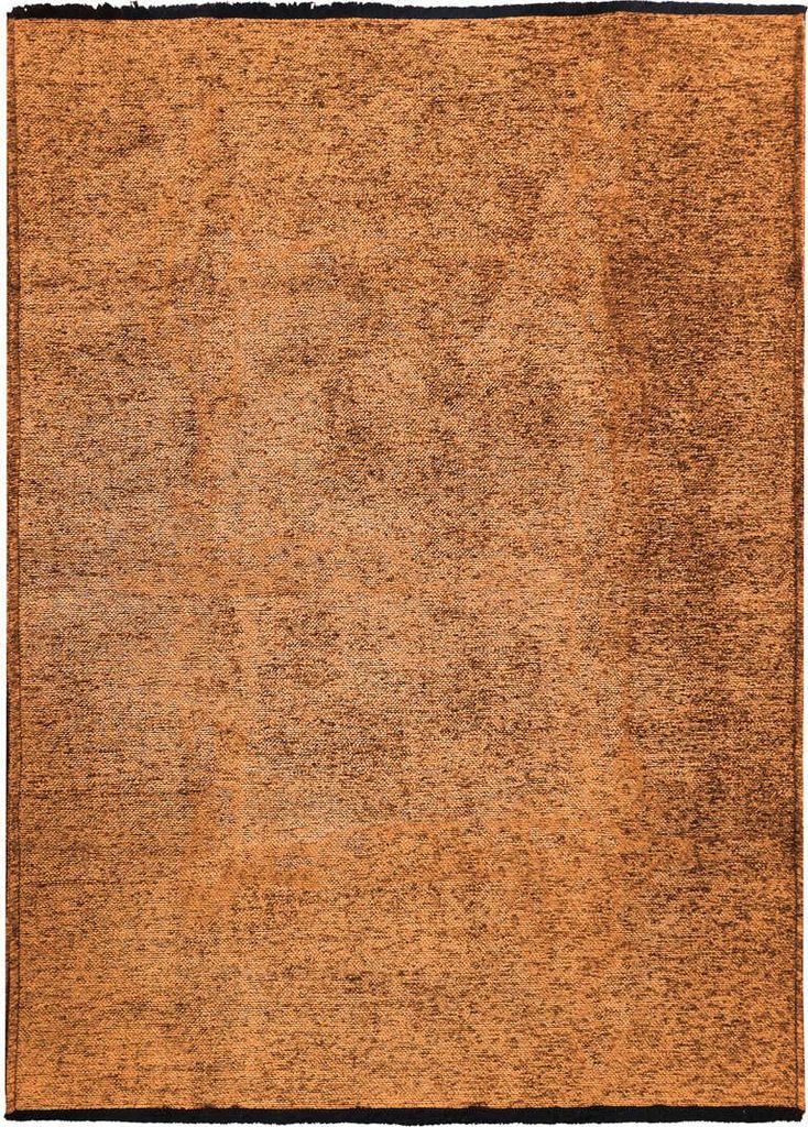 Waschbarer Teppich aus Baumwolle und Polyester, orange 120x170