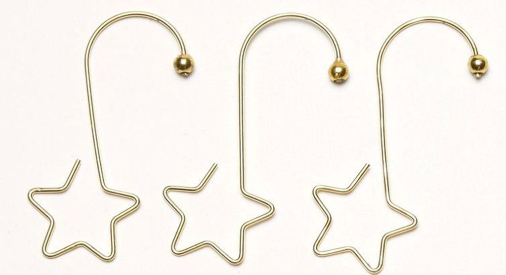 Christbaumkugel Aufhänger Sternform 5cm Gold Metall 36 Produktbild 