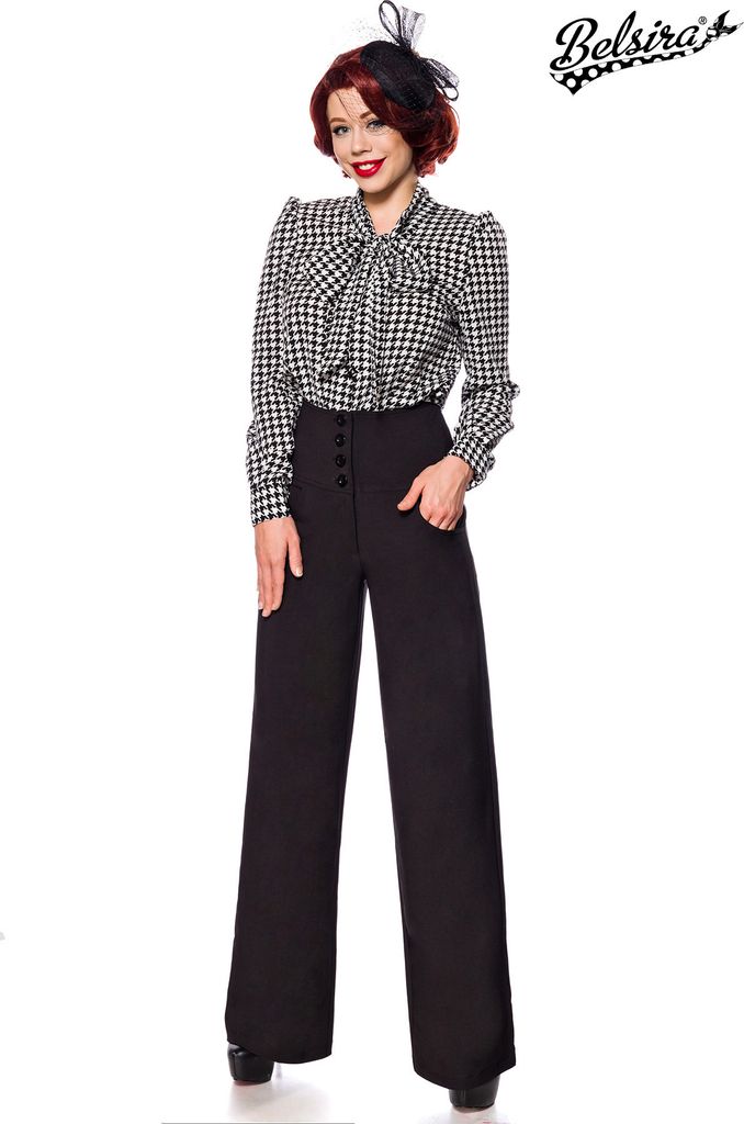 Belsira Marlenehose Schwarz - L
