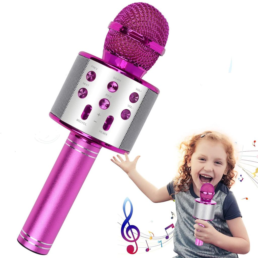 Bluetooth Karaoke Mikrofon Handmikrofon für Kinder und Erwachsene