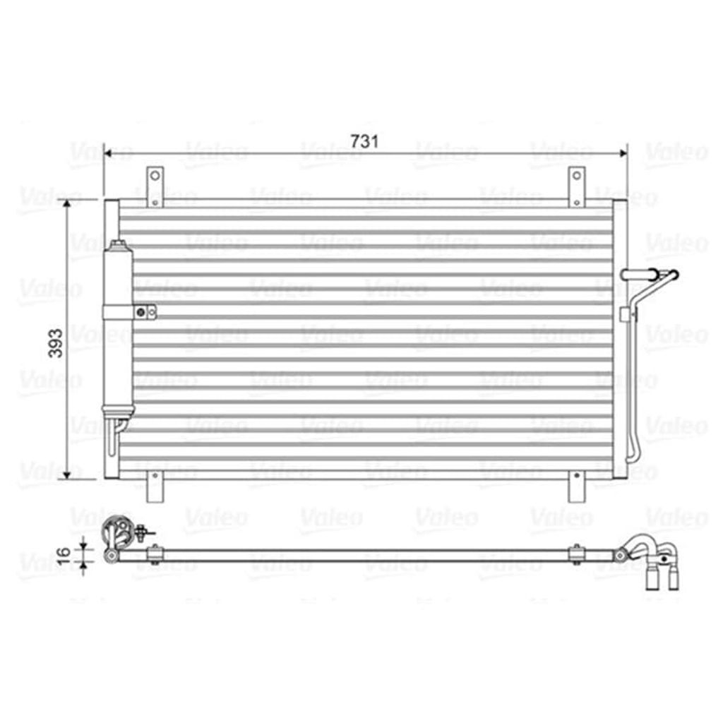 VALEO 814496 Kondensator Klimaanlage Klimakondensator für NISSAN 350 Z (Z33) +Trockner