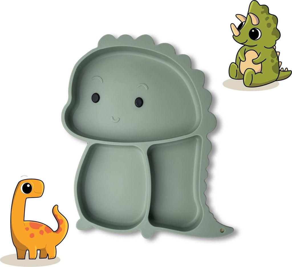 Piatto in silicone per bambini, con ventose, design Immagine del prodotto 