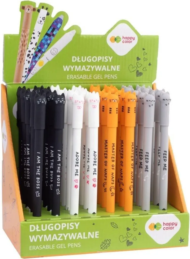 Stylo à bille effaçable Kitty bleu en lot de 40 pièces pour l'école