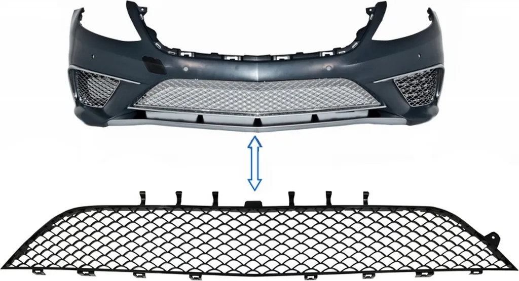 Grille de Calandre Mercedes S W222 2013-2017 pour Look Sport S63 Brillant