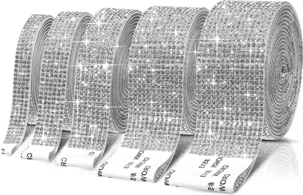 4 Rollen Selbstklebende Glänzendes Kristallband Diamant DIY Dekoration
