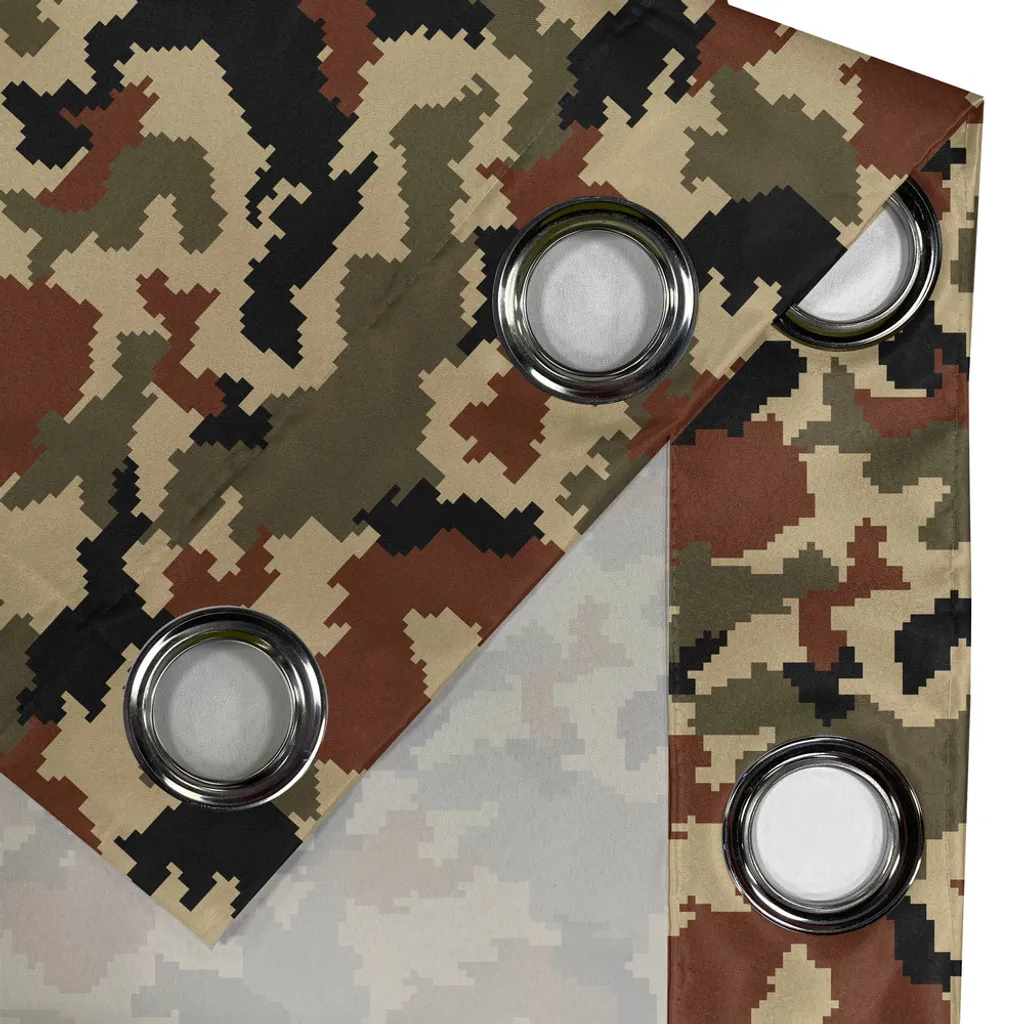 Rideau de décoration Camouflage pour chambre d'ado et bureau 280x245cm