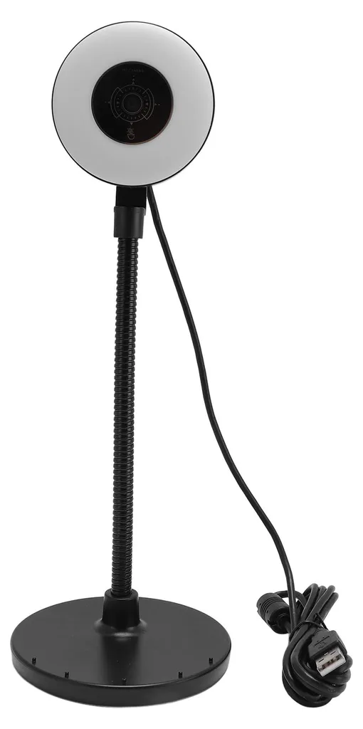 Webcam 8 Mpx Autofocus avec éclairage LED et support télescopique