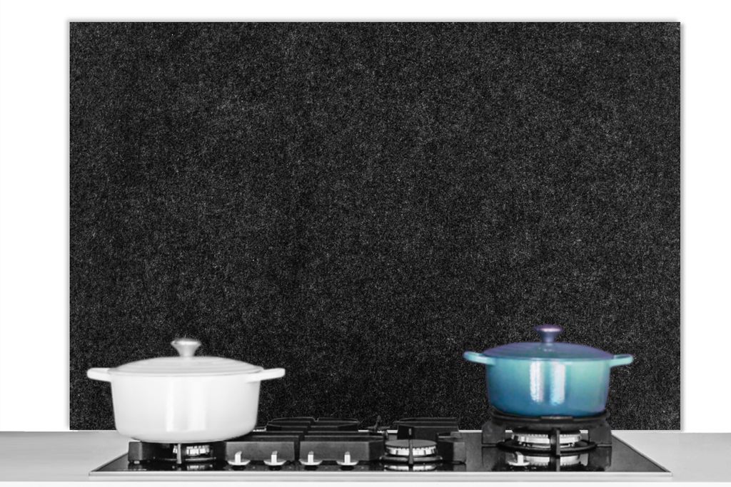 KitchenYeah Spritzschutz Küche - Küchenrückwand - Wandschutz für Herd und Spüle - Schwarz - Granit - Design - Stein 120x80 - Alu-Dibond (Alt...