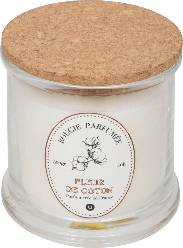 Duftkerze hapo 500g glastopf mit deckel baumwolle - Atmosphera créateur d'intérieur