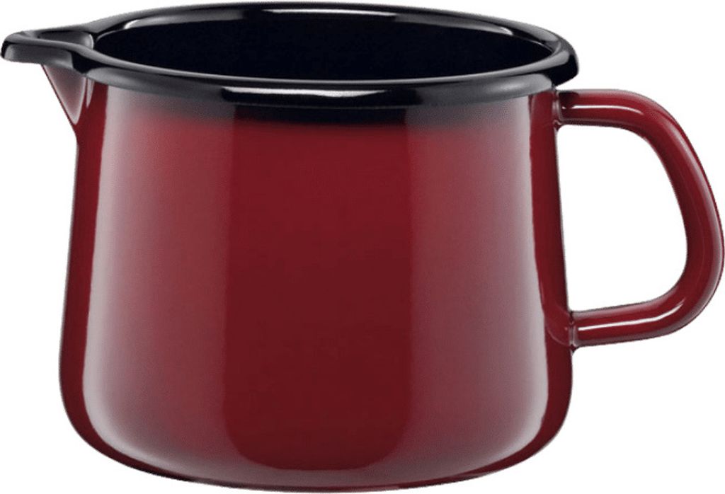 vancasso - Pentola in ghisa, per pane con coperchio, 2 L, diametro di 20 cm, piccola pentola smaltata, per pane, per cottura a induzione, casseruola per gas/arrosto/stufato/forno, rotonda, rossa