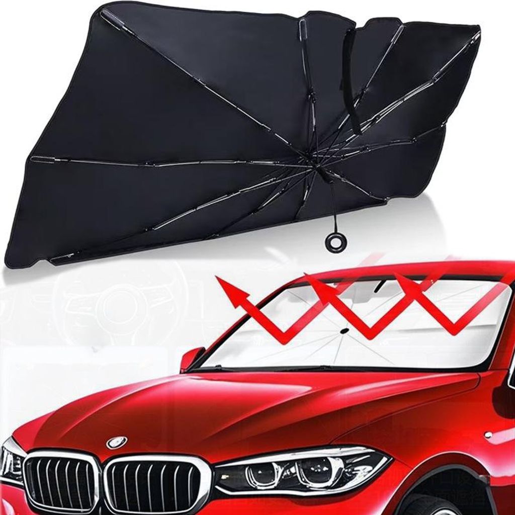 Auto Sonnenschutz für Frontscheibe – faltbarer UV-Schutz – für Auto, SUV, LKW – Innen anbringbar