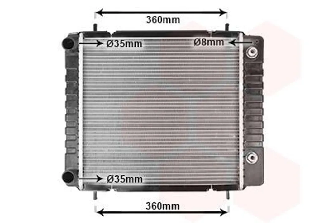 Radiateur d'eau moteur pour Land Rover Discovery I série LJ VAN WEZEL 02002082