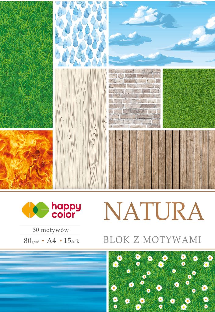 GDD Zeichenblock „Natura“ A4, 15 Blatt, 80 g – zum Zeichnen und Gestalten von Karten