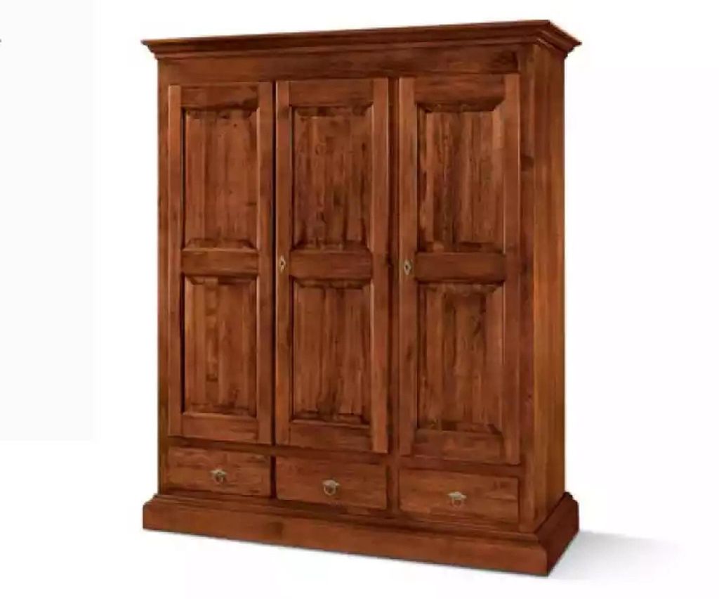 Luxus Kleider Schrank Designer Kleiderschränke Möbel Holz Braun Neu