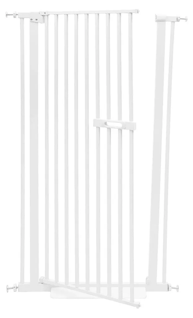 Barrière de sécurité animaux extensible 76-85 cm en métal blanc - B150