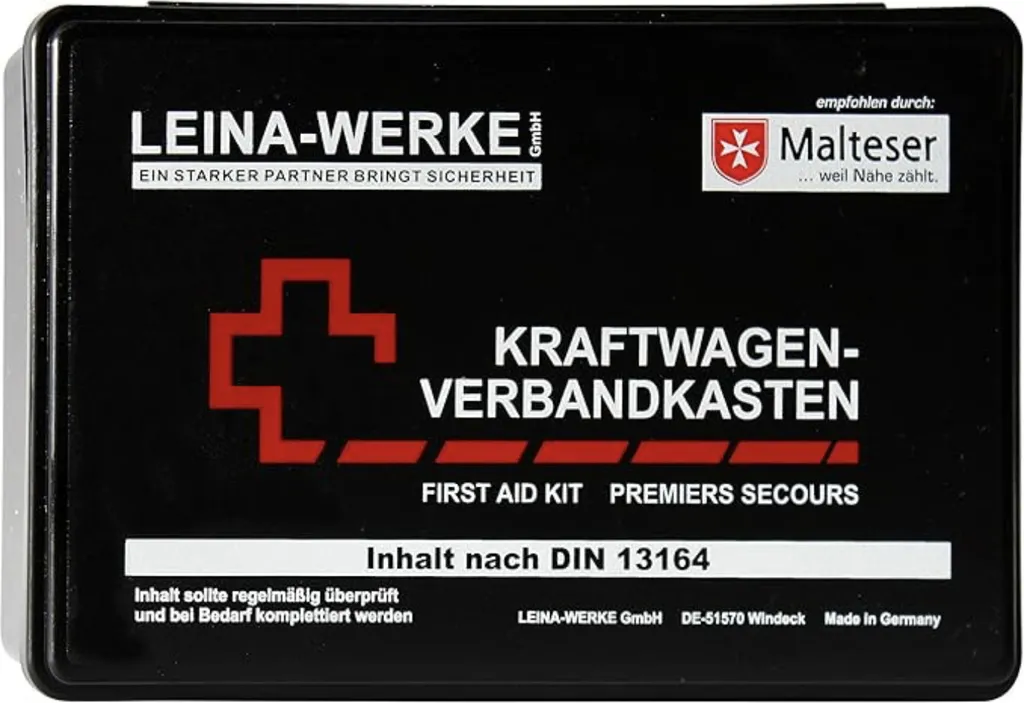 Kit Emergenza Auto Leina-Werke 10002 DIN 13164 Nero per Viaggi - 6