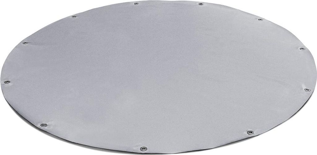 (600g/m²) Runde LKW-Plane/PVC-Plane mit 20mm Ösen (Grau RAL7042, 500 cm) Poolabdeckung Abdeckpane Poolplane Poolunterlage Bache Schutzplane