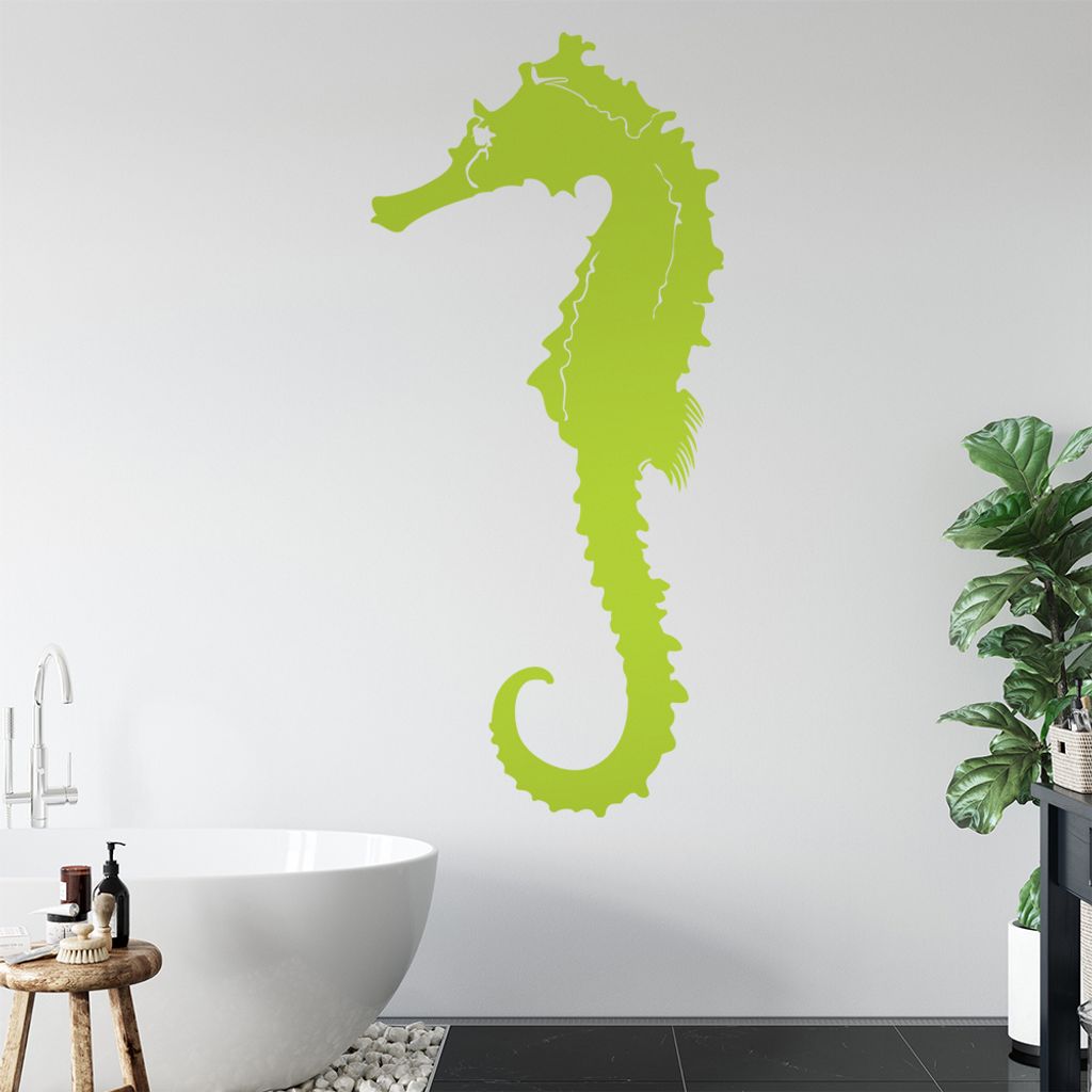 KIWISTAR Seepferdchen Wandtattoo in 6 Größen - Wandaufkleber Wall Sticker - Dekoration, Küche, Wohnzimmer, Schlafzimmer, Badezimmer