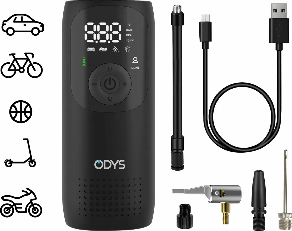 Mini Pompe Électrique ODYS FlexPump avec Écran Digital et Arrêt Auto