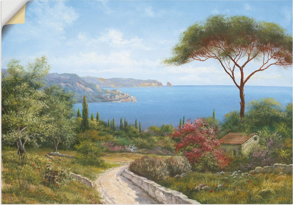ARTland Wandbild, selbstklebend Haus am Meer Größe: 70x50 cm