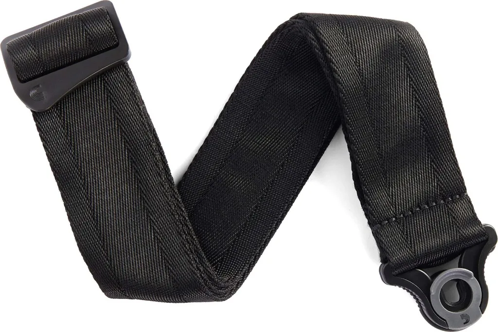 D'Addario AutoLock 50BAL00 Sangle de Guitare Noire à Verrouillage Auto