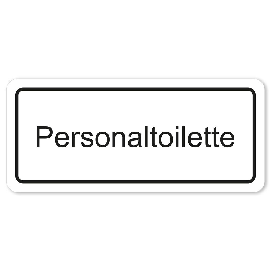 Hinweis-Aufkleber Personaltoilette I 25 x 11 cm I Toiletten-Sticker Tür Klebe-Schild WC Sticker neutral I für Restaurant Laden Geschäft I selbst...