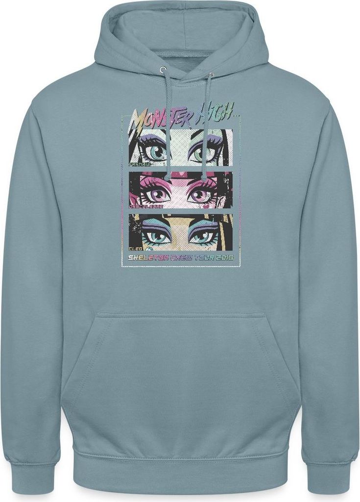 Spreadshirt Monster High Skeleton Crew Tour 2010 Uni Hoodie, 3XL, Nebelblau