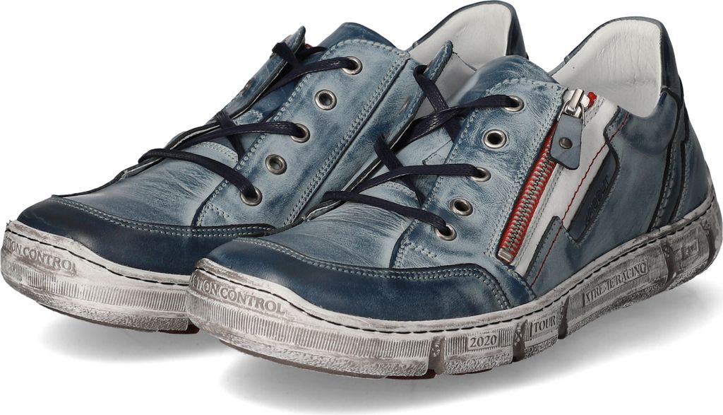 Krisbut Halbschuhe Herren Glattleder BlauGröße:42